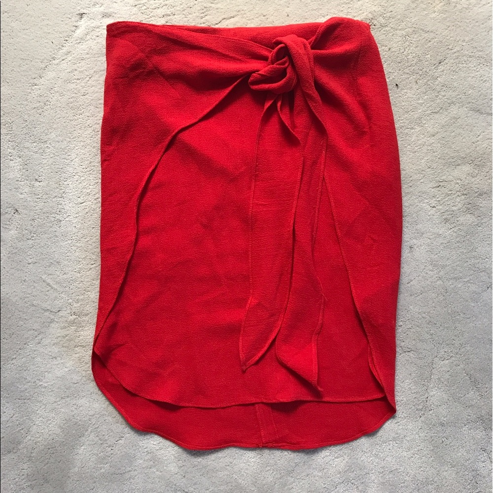 Pfeiffer Red Wrap Skirt - Picture 2 of 2