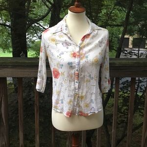 Odille Floral Blouse by Anthropologie
