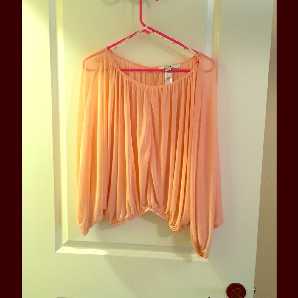 Sheer peach Blouse