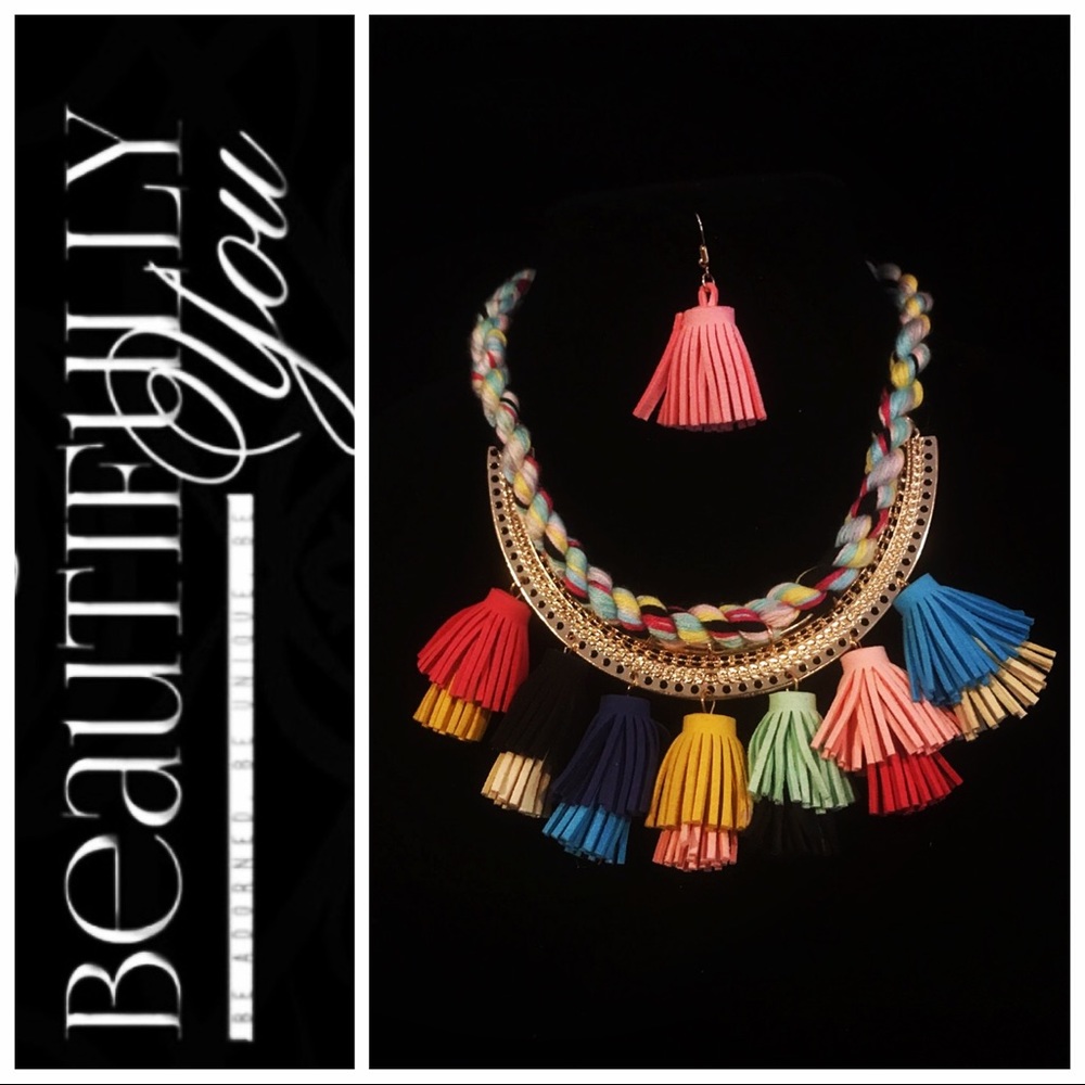 Tassel Necklace Set