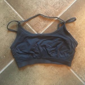 Grey Fabletics Sports Bra
