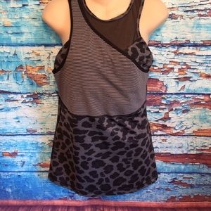 Lululemon Black Gray Meshed Up Tank 10