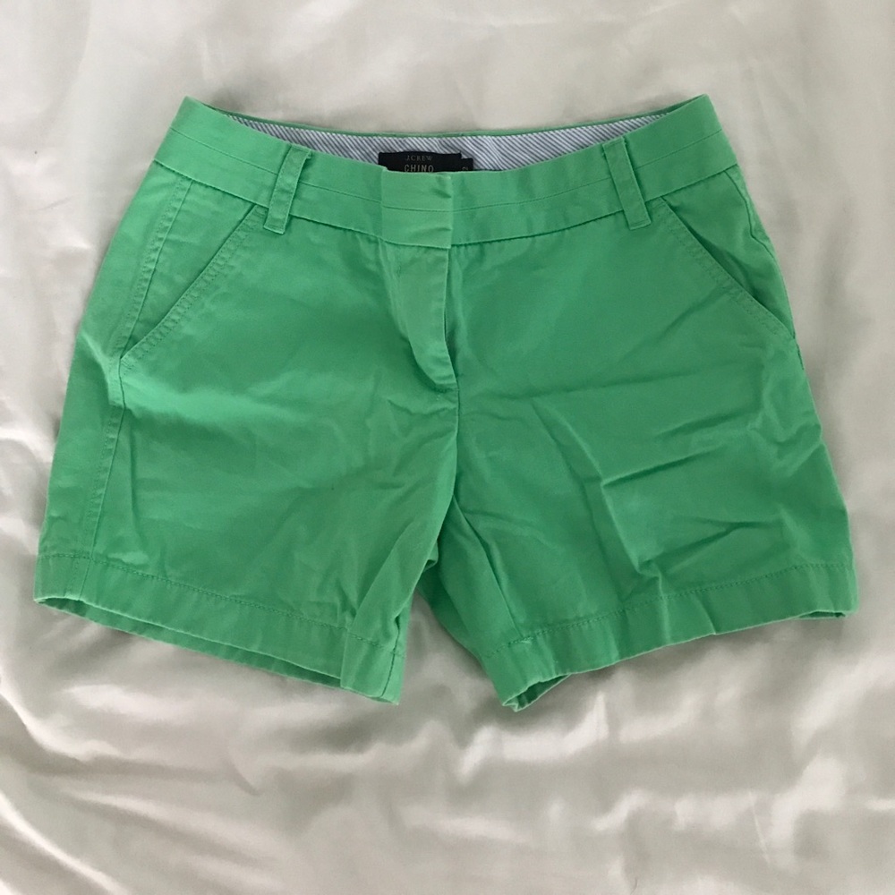 J. Crew Light Green 4" Chinos