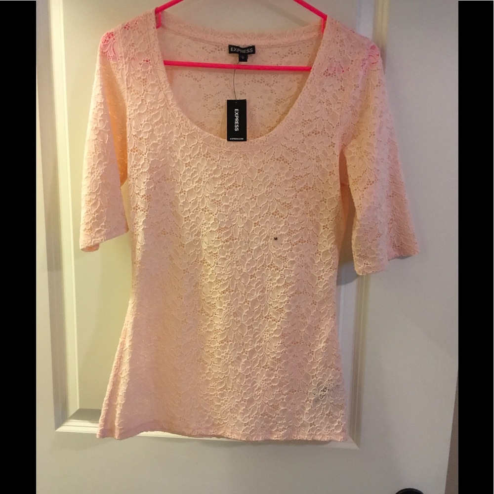 Express lace Shirt light pink