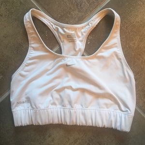 White NikeFIT Sports Bra