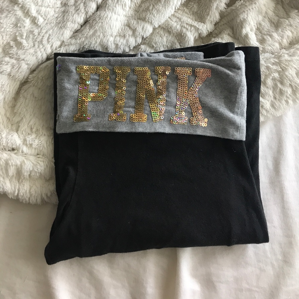 V.S Pink sequins yoga pants