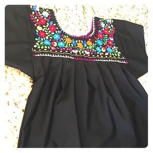 Mexican Ethnic Floral Shirt size small