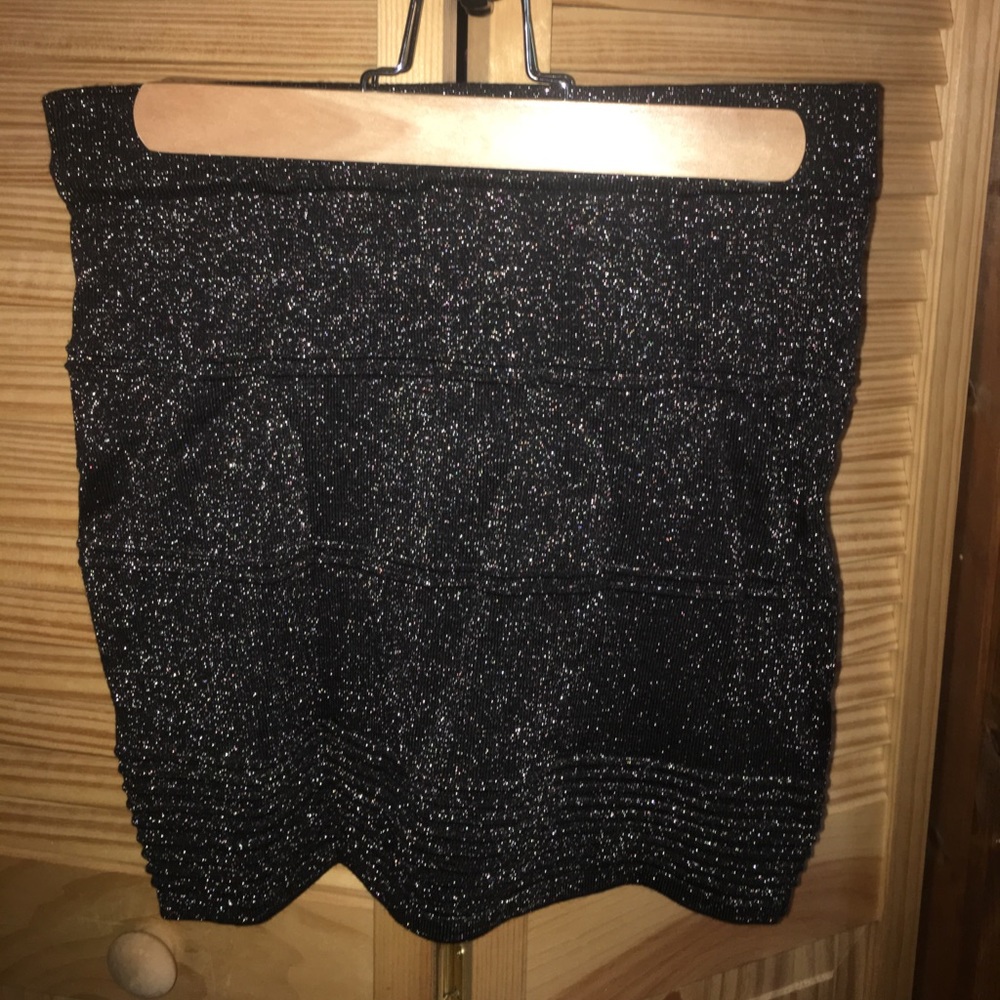 Black mini skirt
