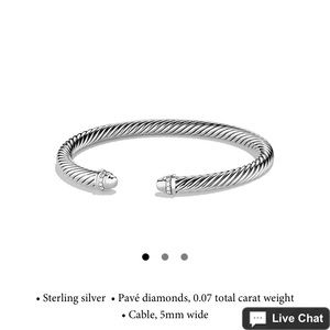 David Yurman Cable Classics Bracelet with Diamonds