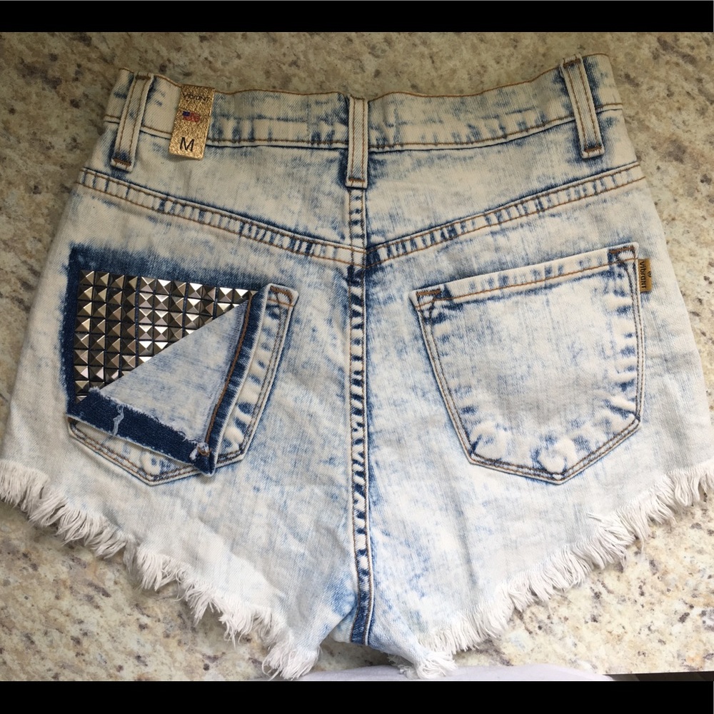 ‼️SALE‼️Distressed/Studded High Waist Shorts: NWT