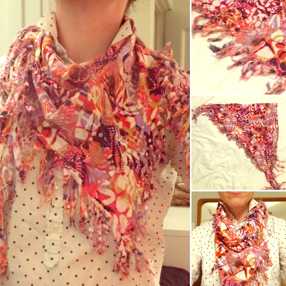 High quality print & fringe scarf
