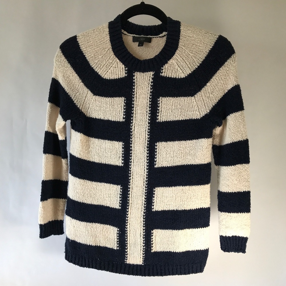 J. Crew linen knit striped sweater