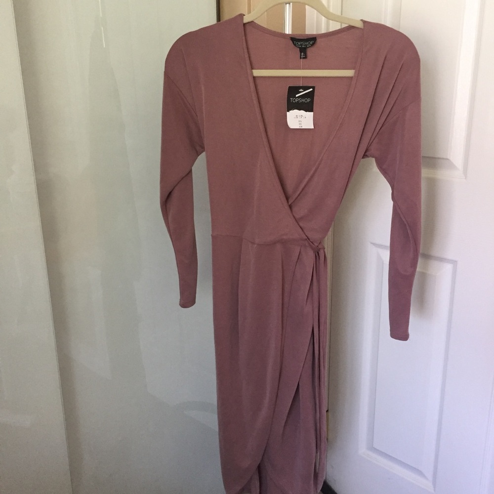 NWT Topshop Mauve wrap dress