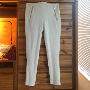 Extremely thick white high waisted leggings