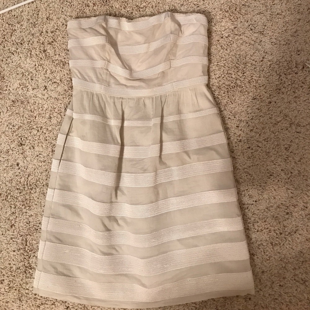 JCrew White Strapless Dress