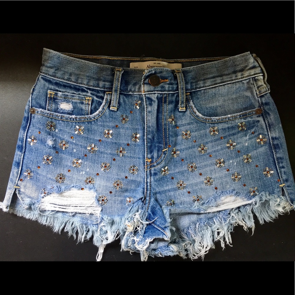 Embellished Abercrombie & Fitch Denim Cut-offs