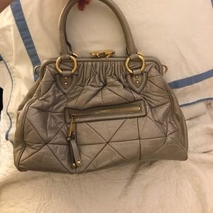 Graphite grey silver Marc Jacobs Stam bag