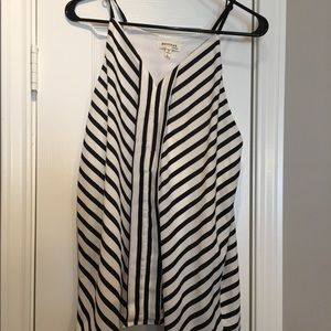 Sleeveless Black and White Top