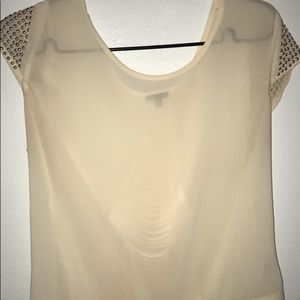 Sheer cream colored top