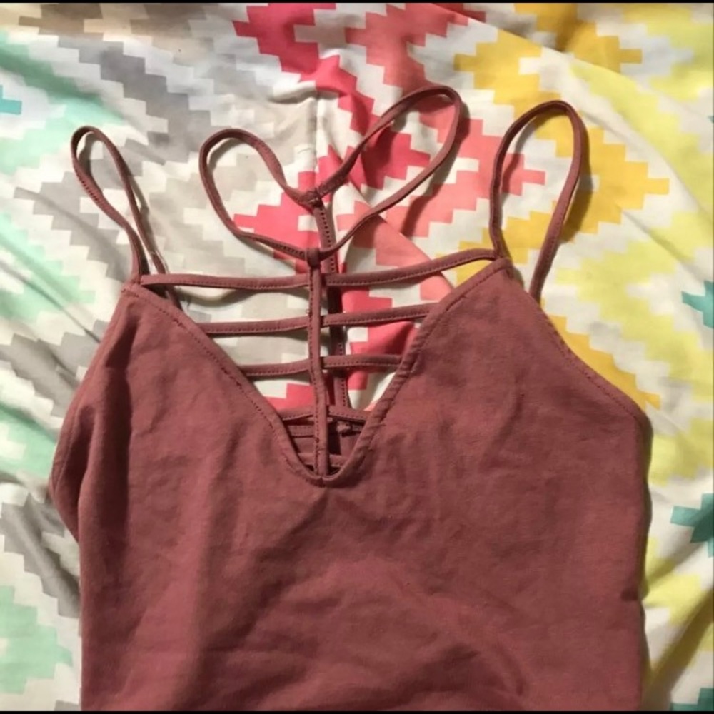 Strappy Pink Crop Top