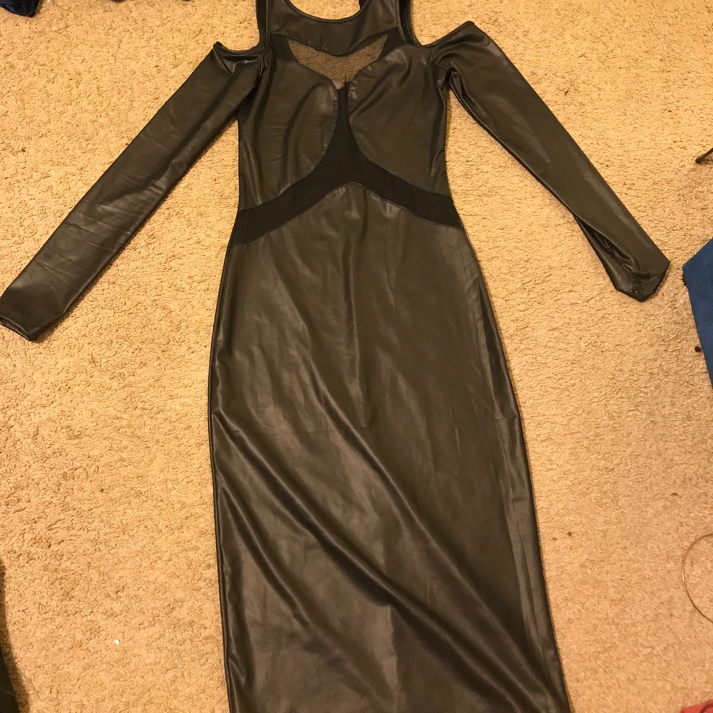 Black Leather Dress