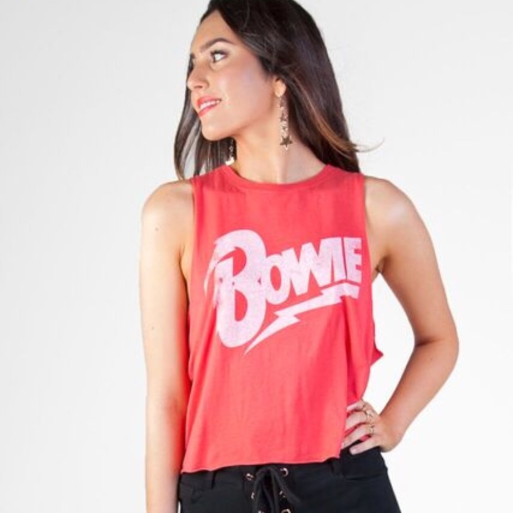 NO OFFERS Bowie red muscle tank NO OFFERS