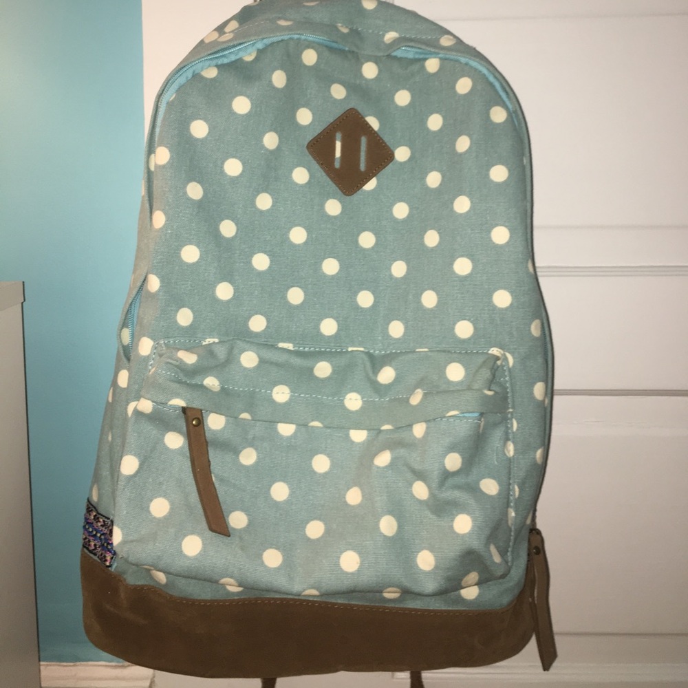 Target (Mossimo) Blue and White Polkadot Backpack