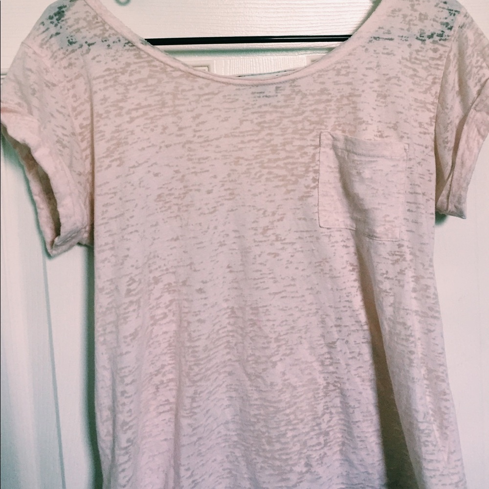 'Damaged' Cream Crop Top/Forever 21