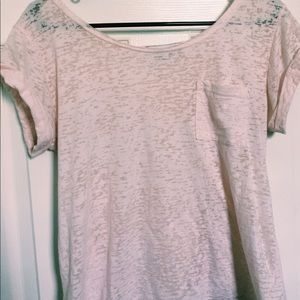 'Damaged' Cream Crop Top/Forever 21