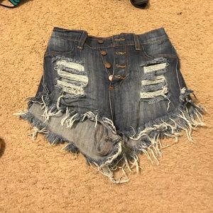 Blue jean shorts!