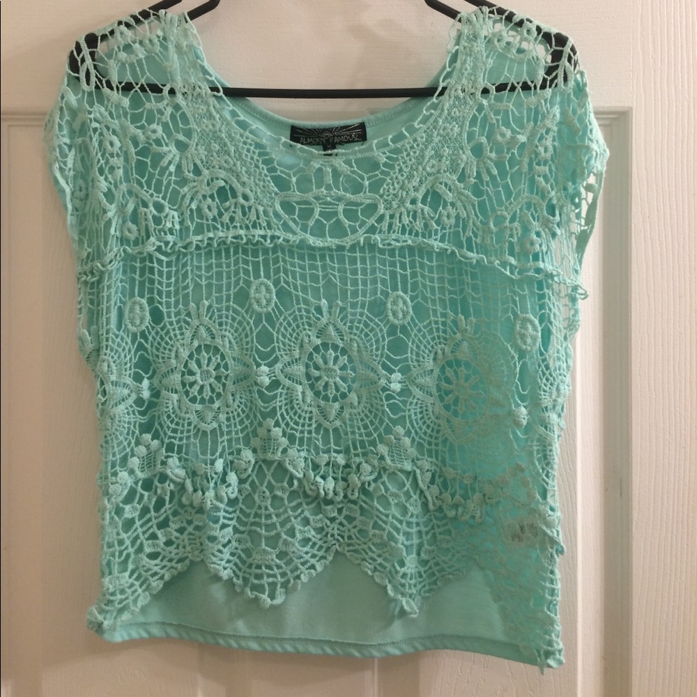 Turquoise crop top