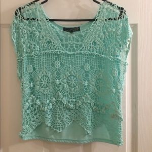 Turquoise crop top