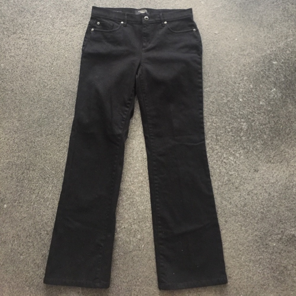 Talbots petite black boot cut jeans sz6P