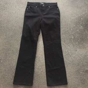 Talbots petite black boot cut jeans sz6P