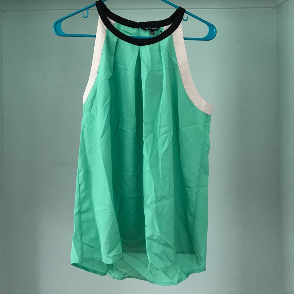 Naked Zebra Green Tank NWT.