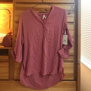Very beautiful long and thin pink  blouse