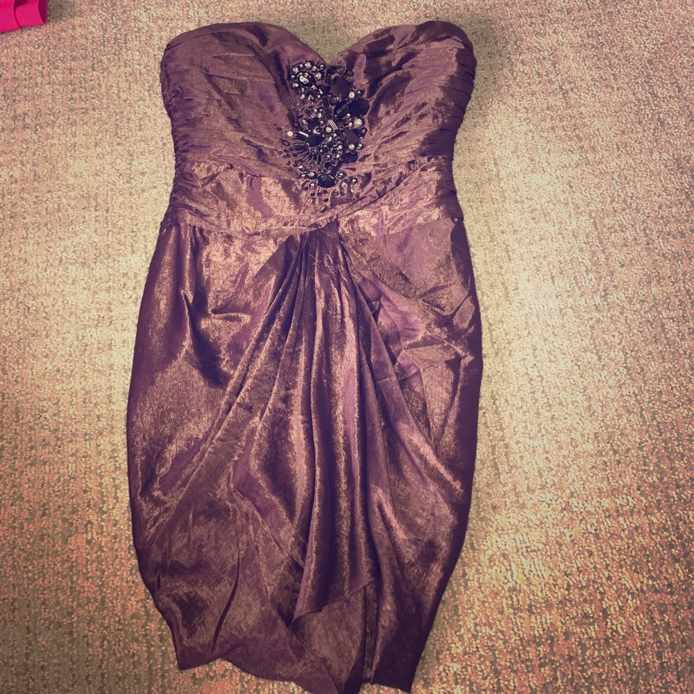 Strapless purple Be Be dress