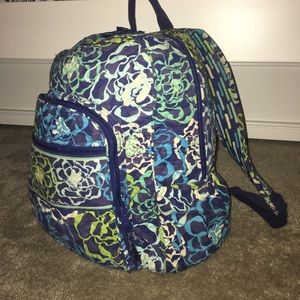 Blue and green Vera Bradley backpack