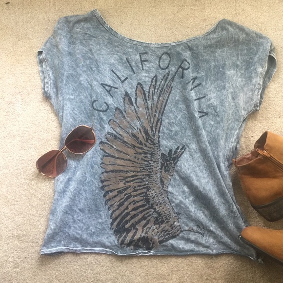 Papaya Tops - Faded Open Back graphic tee