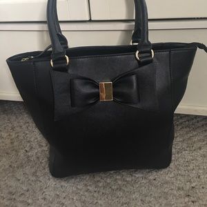 Black bow purse