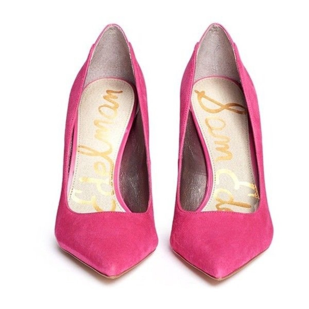 Sam Edelman "dea" suede pumps in candy pink