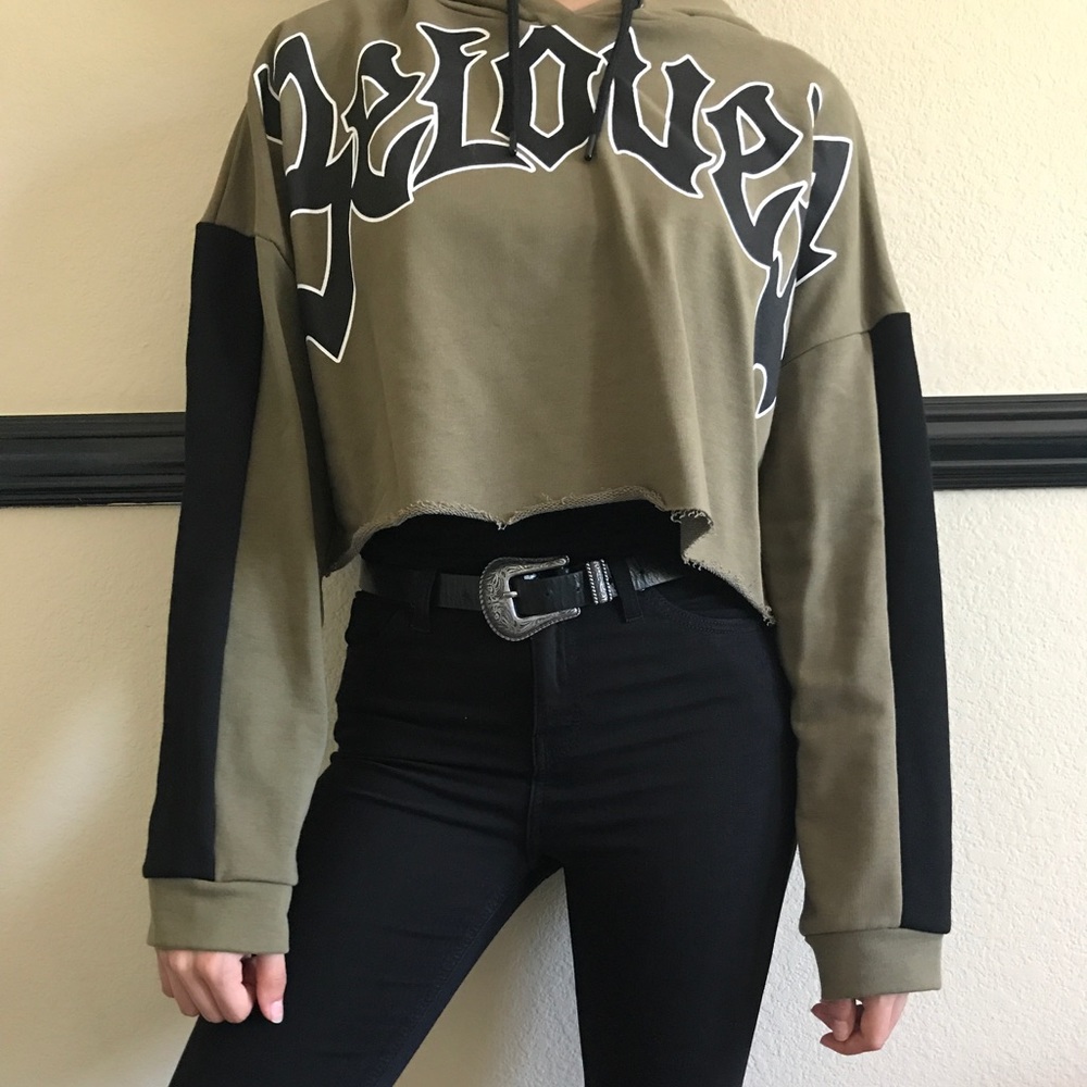 Topshop cropped sweatshirt