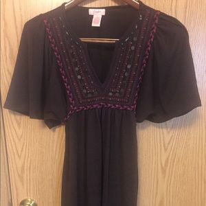 Candies brown boho tie dress.