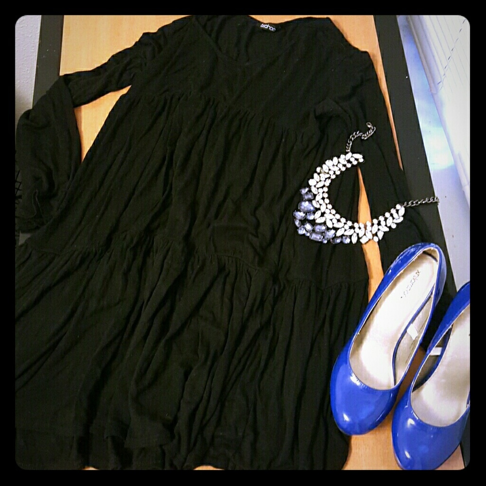 Black boho dress