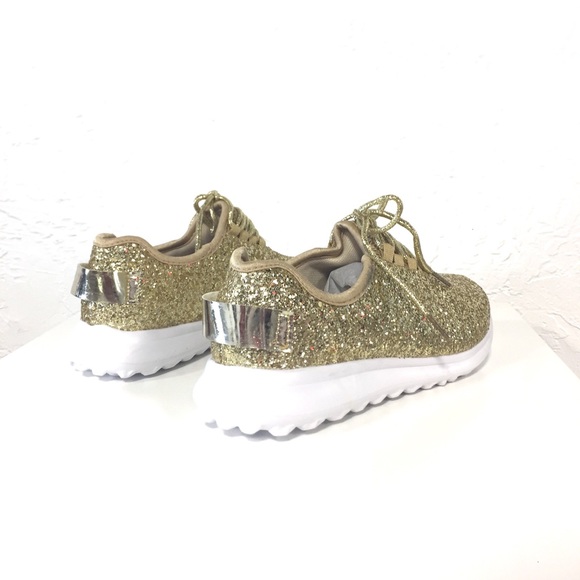 Pierre Dumas Platinum Gold Glitter Sneaker - Picture 3 of 3