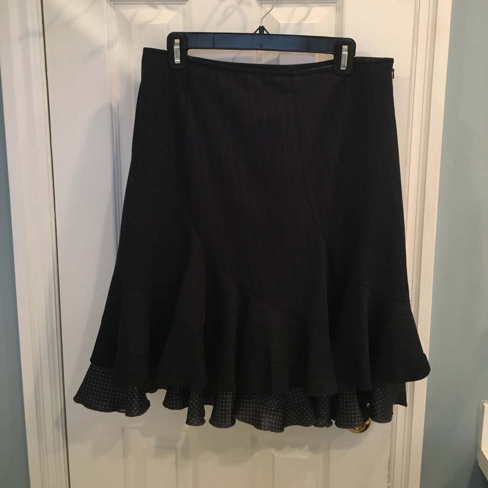 DKNY Jeans navy pinstripe skirt