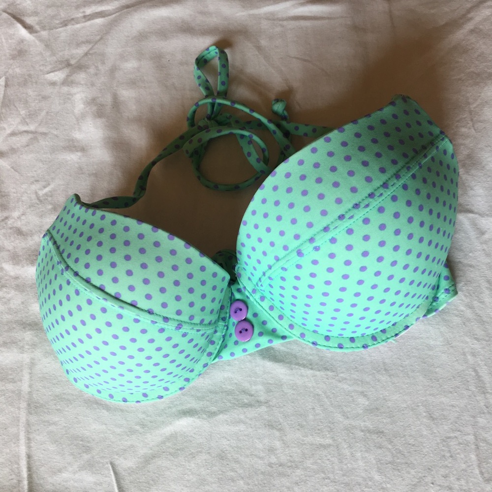 Swimsuit padded bikini polka dot top