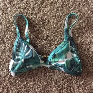 Green &a white bra like swimsuit