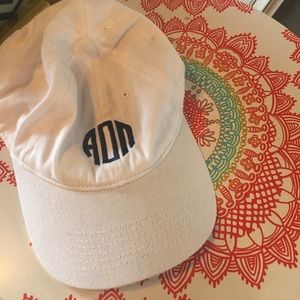 White and Navy Blue AOII Baseball Cap