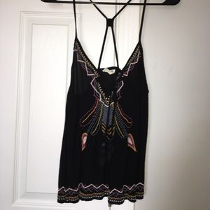 Embroidered tank top